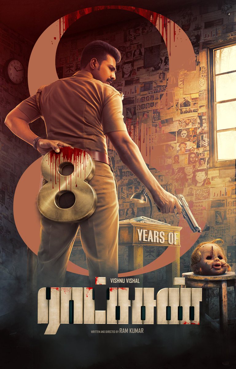 TheVishnuVishal's tweet photo. It's been 8 years now. But still, wherever I go, #Ratsasan is everyone's big favorite..

We brought this film to life, never knowing how deeply this film would stay with all of us.. The love, the appreciation and the journey since then have been nothing short of overwhelming...

Forever grateful for the love and trust you placed on me from this film onwards, and in every film after that, I try to keep up to your belief..

And now, it’s time to enter a new world with #IranduVaanam up next...