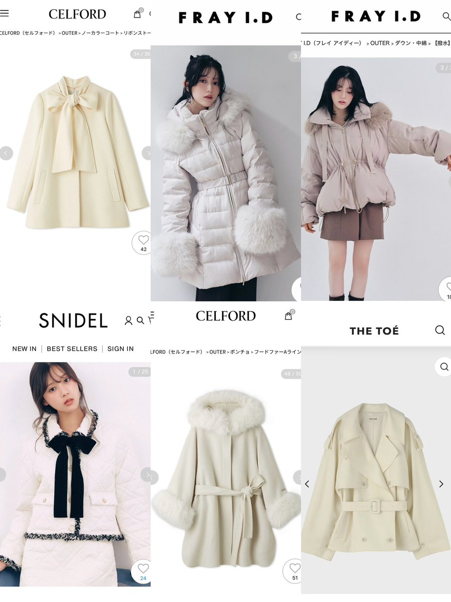 tigmgmg's tweet photo. 気になってるアウターまとめ❄🧥🤍 https://t.co/n83QGxmZJu