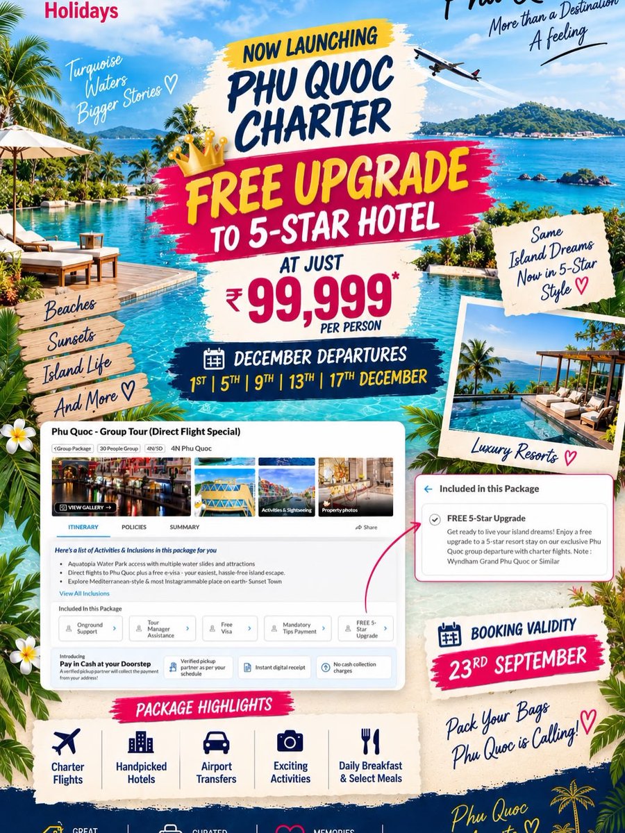DaengMakassau's tweet photo. Group Carnival is here at MakeMyTrip Experience Store, Ludhiana! 18–30 September: Air-inclusive deals from Mumbai and Delhi. Enjoy VR travel, personalised service, expert guidance and 24×7 support. MakeMyTrip Experience Store, Ludhiana
9888946700 | https://t.co/cahCkRfPf8