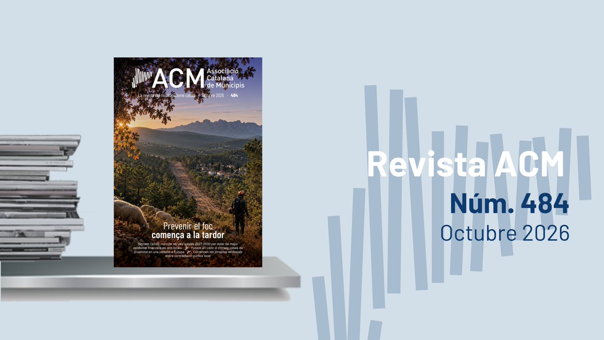 ACMunicipis's tweet photo. 📢 Ja podeu llegir la revista del mes d'Octubre. Parlem de:

➡️ Signem l'acord marc de serveis socials 2027-2030 

➡️ Posem en valor el comerç català de proximitat en una jornada a Europa

➡️ Iniciem les jornades sobre contractació pública local

🔗 https://t.co/zpSiIo2MWl https://t.co/NZpWcHea01