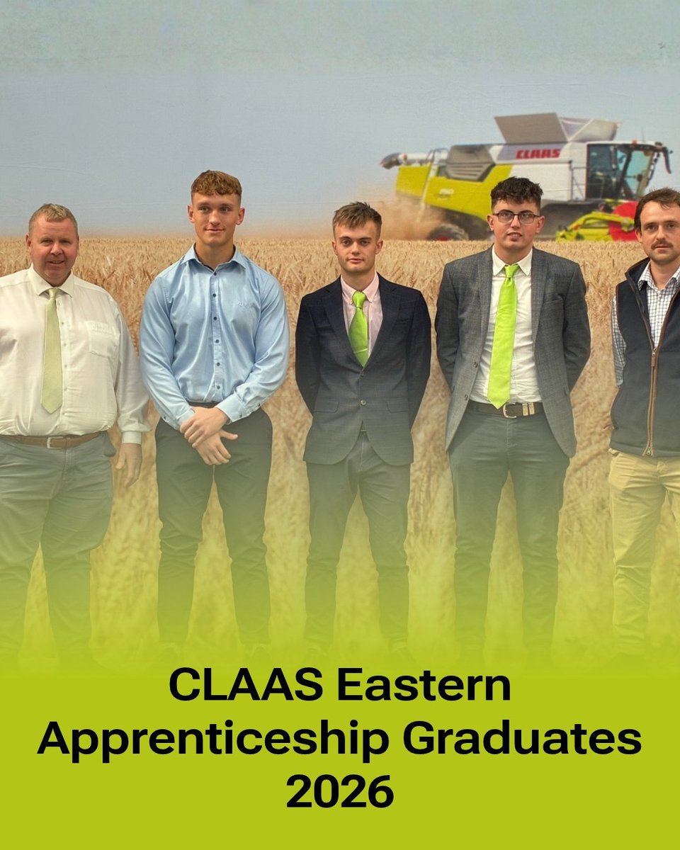 CLAAS_Eastern's tweet photo. 🎓 Congratulations to our 2026 Apprentice Graduates!

We’re proud to celebrate the latest apprentices from @CLAAS_Eastern who have successfully completed their apprenticeship programme.

Congratulations and well done to all our 2026 graduates! 👏

#CLAASEastern #Apprentices https://t.co/TWOVdjSaOS