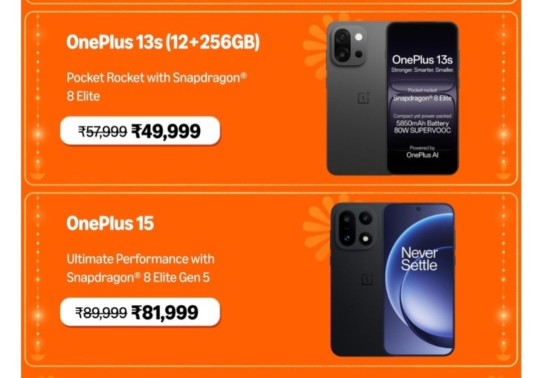 Gadgetsdata's tweet photo. After checking all the deals, 
here is the list of Best Smartphones across all the price range 🔴 under 15K to upto 95K‼️during Flipkart BBD sale & Amazon GIF sale :

🟡 Under 15K :
1. Lava Virat V1 5G
2. Poco C85x
3. Mivi One 5G

🟡 Under 20K :
1. Poco M8x
2. Lava Virat Curve 5G
3. Galaxy M17 5G

🟡 Under 26K :
1. OPPO K14 Plus
2. Poco M8 / Redmi Note 15 SE
3. Galaxy M47
• SKIP Poco X8 ❌

🟡 Under 30K :
1. realme P4 Pro (the best ✅)

2. Motorola Edge 70 Fusion (because Edge 60 Pro is not available)

3. realms P4 Power

🟡 Under 35K :
1. Poco X8 Pro (Best performance centric device)

2. Galaxy A56 (skip A36 & get A56)
3. OnePlus Nord CE 6
4. Vivo T5 Pro

( 3 & 4 are Huge🔋phones with average performance & camera, SKIP, Poco X8 Power ❌ and pick the better Nord CE 6 or T5 Pro)

• realme GT 7T is not available at 35K anymore, Flipkart knowingly hiked the price to 43K‼️

🟡 Under 40K :
1. Redmi Turbo 5
2. Motorola Edge 70 Pro (all-rounder, but poor after sales service)
3. Pixel 10a

🟡 Under 45K :
1. OnePlus Nord 6 (performance centric)
2. OPPO Reno 14 (overall)

3. iQOO Neo 10 , good phone but SKIP it as many Neo Series phones are getting motherboard dead issues

4. realme GT 7

🟡 Under 50K :
1. OPPO Reno 14 Pro
2. Galaxy S25 FE 
3. OnePlus 13s (compact phone with great performance and decent📸)

4. iQOO 15R (It is a handy device with huge🔋& Snapdragon 8 Gen 5 , almost like OnePlus 15R but at a lower price 👍)

5. Nothing Phone 3

🟡 Under 60K :
1. OPPO Reno 15 Pro Mini (better🔋backup than S25)

2. Galaxy S25 FE
(more features than Reno 15 Pro Mini)

3. Motorola Signature
4. Xiaomi 17
• SKIP the Xiaomi 17T ❌

🟡 Under 70K :
1. Galaxy S25+
2. iPhone 16
• SKIP iPhone 15 at 64K ❌

3. OPPO Find X9
• SKIP Find X9s

4. realme GT 8 Pro

• SKIP vivo V70 Elite ❌

🟡 Under 85K :
1. iPhone 17
2. OnePlus 15
3. Galaxy S25 Ultra

• SKIP vivo X300 FE ❌

🔴 This year due to price hike , very few phones got good deal and these phones are :

✅ OPPO K14 Plus
✅ Motorola Edge 70 Fusion
✅ Galaxy A56 & realme P4 Pro
✅ Poco X8 Pro
✅ iQOO 15R
✅ OnePlus 13s
✅ Galaxy S25, S25 FE and S25 Ultra

🔴 If you think your current phone is working well and will work for next 1-2 years easily, then don't upgrade if you don't need to because the prices are already hiked by a lot‼️