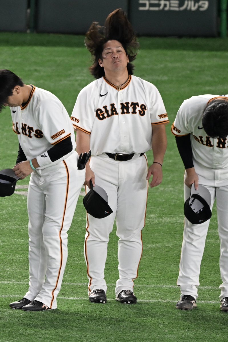 GIANTS2022GO's tweet photo. 甲斐さん　
乱れてます。
#甲斐拓也 https://t.co/U7jxHzk3cP