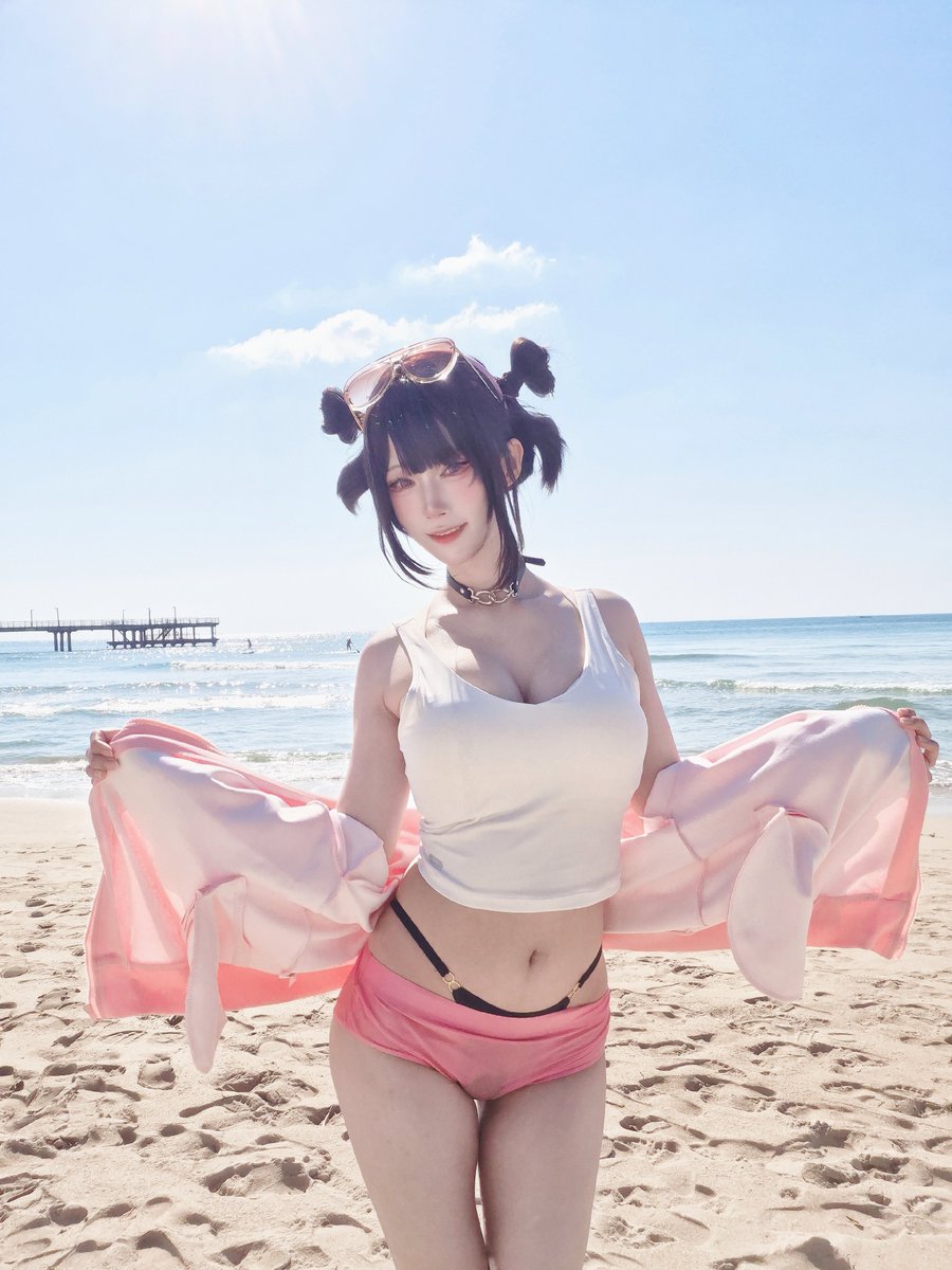 omi_cos7's tweet photo. 얏호! 바다촬 막차 탔다-❤️
#nikke #cosplay https://t.co/mDR3YDw9Ve