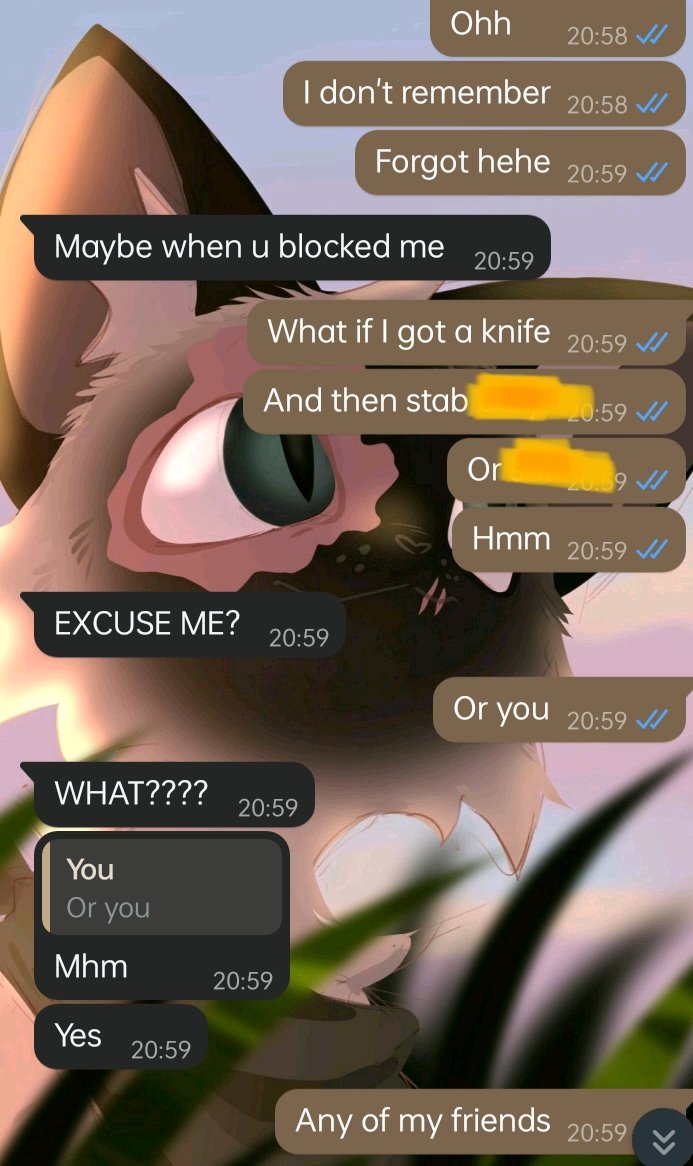 CutsslopPuppy's tweet photo. Like dude before that I also wasn't me but someone else, who the fuck wrote those messages, wannabe edgy lord??? I'm gonna Kirk myself who is that fuck I'm cringeeee when I'm not me https://t.co/t39i420f40