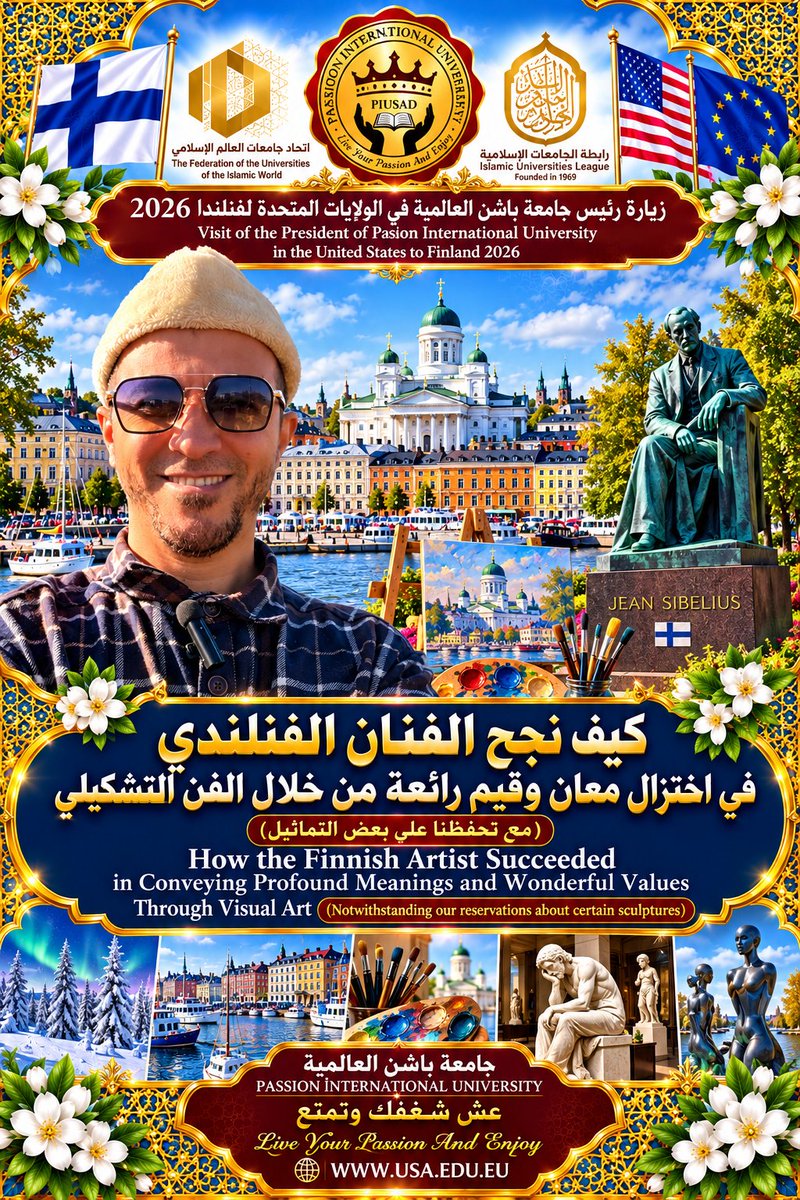 PIUSAD042019's tweet photo. كَيْفَ نَجَحَ الفَنَّانُ الفِنْلَنْدِيُّ فِي اخْتِزَالِ مَعَانٍ وَقِيَمٍ رَائِعَةٍ مِنْ خِلَالِ الفَنِّ التَّشْكِيلِيِّ 🎨✨ "مَعَ تَحَفُّظِنَا عَلَى بَعْضِ التَّمَاثِيلِ"
زِيَارَةُ رَئِيسِ جَامِعَةِ بَاشِن العَالَمِيَّةِ لِفِنْلَنْدَا 2026 
🌐🔗 https://t.co/3s5XNoOVEm 💻🎓 https://t.co/TNmrUDjBx9