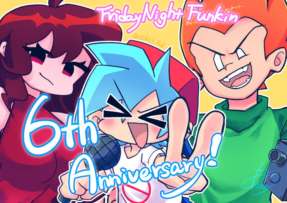 USUK03_fnf's tweet photo. Happy 6th anniversary FNF❣️ https://t.co/6xXitp8aVt