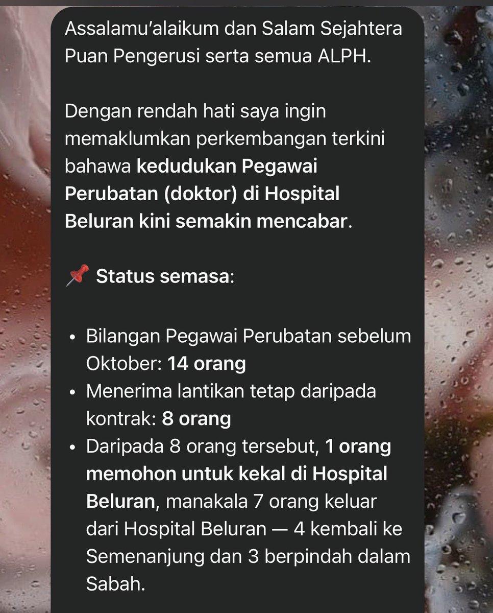 LinaRamsah's tweet photo. So sad for Beluran. Staff betul-betul short. Saya doakan yang baik-baik untuk pegawai perubatan yang ada di Hospital Beluran. Terima kasih pengarah hospital Beluran Dr Aldasir. 🙏🙏 https://t.co/2ELgCwbFaK