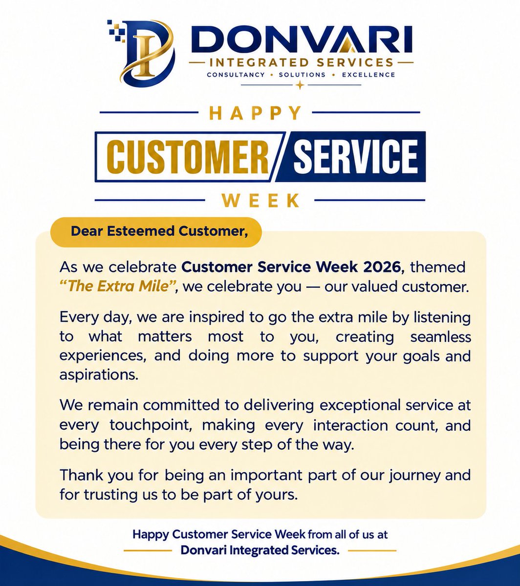 donvaricac's tweet photo. #Donvari
#cacregisteration
#customerservicesweek2026
#extramile https://t.co/k4y172gSUD