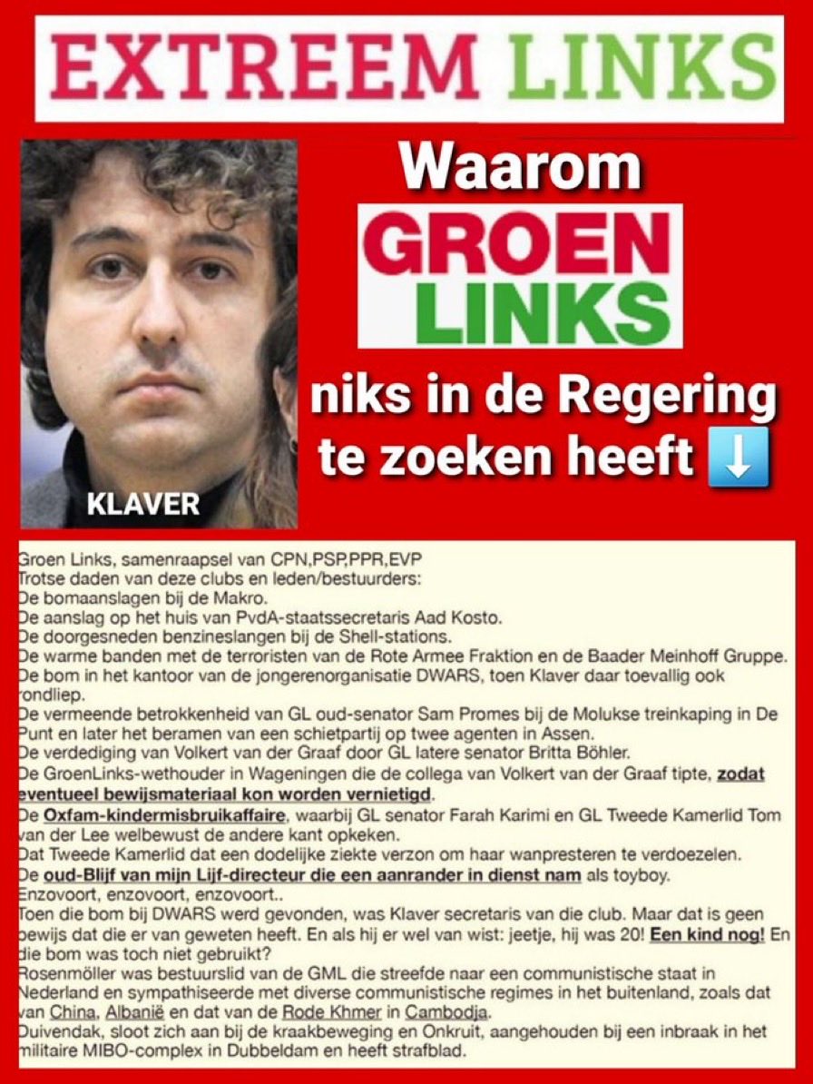 Wim75780668's tweet photo. Bekijk de video van Pim Fortuyn! #TikTok https://t.co/eHztvl1XkZ
Klaver in gesprek met zijn grote voorbeeld,DE medeverantwoordelijke voor de dood van Pim Fortuyn Paul Rosenmöller!
Deze partij,deze mensen,stem niet op zo’n partij want dan zijn we echt verloren! https://t.co/dAFr4wn0UP