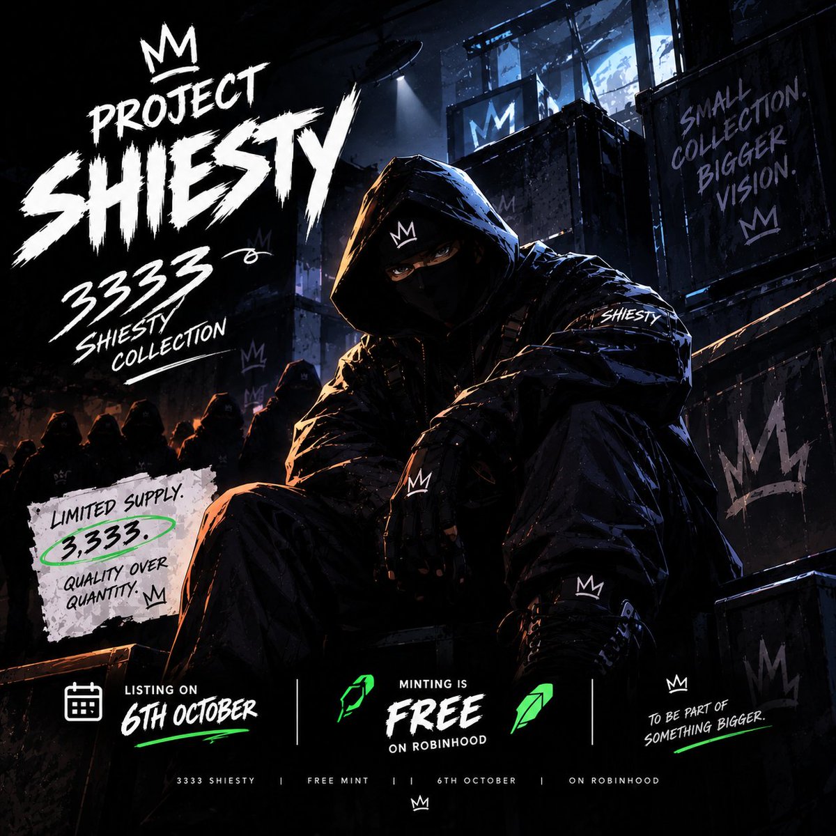 BoiMacio's tweet photo. Only 3,333 Shiesty NFTs.
A smaller collection, a stronger community. Sometimes it's not about the numbersโit's about building something that lasts. ๐ฅท๐ค
@ProjectShiesty
#ProjectShiesty #3333Shiesty #NFT #Web3 https://t.co/cLGEAt3pm2