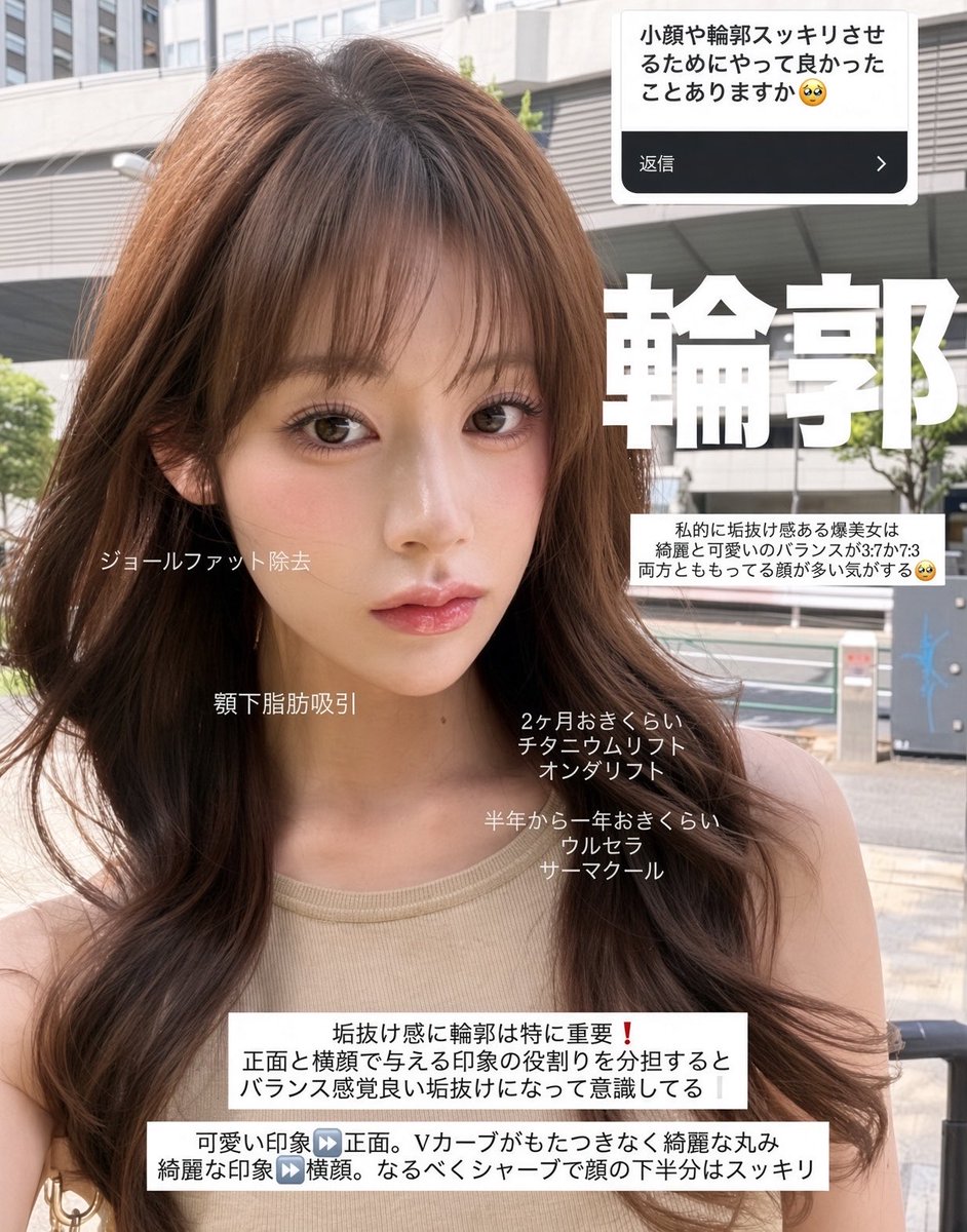 3b2zg's tweet photo. 【衝撃】ウォニョン���と思ったら加藤美南

本人もウォニョンへの憧れを公言している通り、アプデの仕方がマジで似てる。

輪郭整形は顎下脂肪吸引＋ジョールファット除去で形を整えてチタニウムリフト、オンダリフト、ウルセラ、サーマクールでメンテ。

肌管理はニキビ跡にはVビーム、ア��バテックスレーザー＋メソナJ。毛穴はハイドラフェイシャルでアイドル上がり港区爆美女爆誕！！！