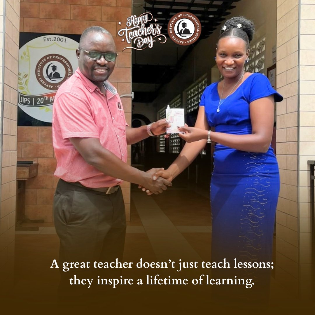 JIPSkenya's tweet photo. 🍎 Happy World Teachers’ Day! 📚✨

Today, we celebrate the dedication, passion, and commitment of our amazing teachers who inspire, guide, and shape the future every day.

Thank you for making a difference, one lesson and one student at a time. ❤️ https://t.co/LtTSX01F1U