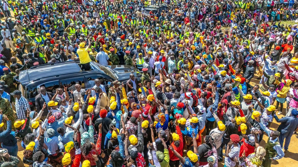 _KithureKindiki's tweet photo. NYAMBARI, LARI CONSTITUENCY, KIAMBU COUNTY, KENYA 

MONDAY, OCTOBER 5, 2026

Apart from the immensely consequential 200 billion shillings Rironi - Mau Summit dual carriageway, this administration has prioritized the tarmacking of 1,656 kilometers of roads in Kiambu County at a cost of 152 billion shillings.

Out of these 368 kilometers are completed at a cost of 20 billion shillings.

Out of the nearly 600 fresh produce markets being constructed country wide, 29 are in Kiambu County, including Nyambari ESP market which I inspected earlier today.

The value of markets, affordable housing and student hostel accommodation projects nationally is about 800 billion shillings, including 52 billion shillings worth of projects within Kiambu County.

The Lari Affordable Housing Project, for example is at 30% to completion, to provide 752 homes for residents at a cost of 2.2 billion shillings.

Kiambu County has also benefited from reduced fertilizer, seeds and sexed semen prices and the increased returns from coffee and milk.

1.5 million residents of Kiambu out of the target population of 2.4 million people have enrolled for the medical insurance scheme administered by the Social Health Authority.

Last mile electricity connection projects worth 432 million shillings are ongoing across Kiambu, to light up 2,500 additional homes, while the 500 million shillings Escarpment Irrigation Project is almost complete to support commercial farming.

After inspection of road and market projects, addressed residents of Nyambari in Lari, Kiambu.

Updated them on status of Government projects and programmes in the area.

Joined by MPs Mburu Kahangara (Lari), Alice Ng’ang’a (Thika Town), Njuguna Kawanjiku (Kiambaa) and Githua Wamachukuru (Kabete) as well as other leaders.