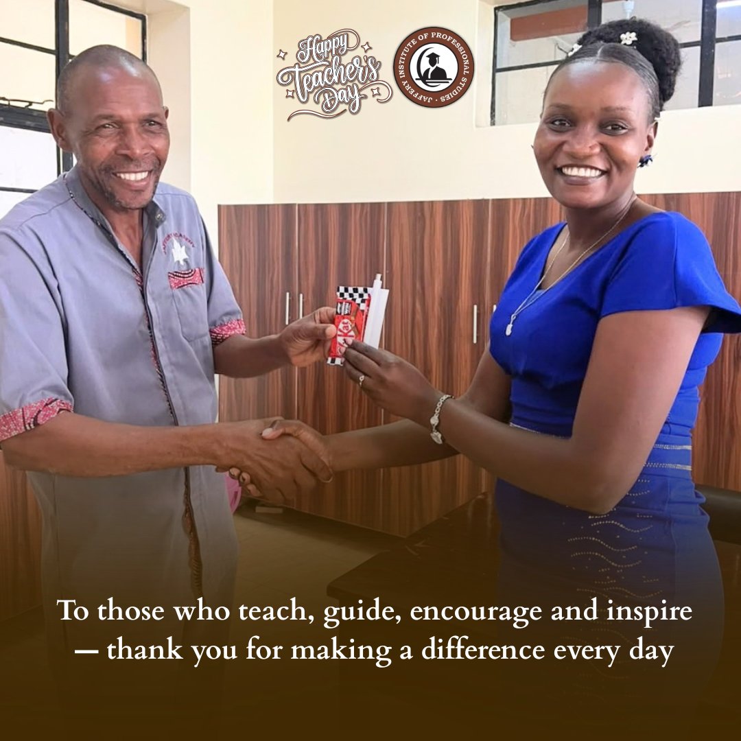 JIPSkenya's tweet photo. 🍎 Happy World Teachers’ Day! 📚✨

Today, we celebrate the dedication, passion, and commitment of our amazing teachers who inspire, guide, and shape the future every day.

Thank you for making a difference, one lesson and one student at a time. ❤️ https://t.co/LtTSX01F1U