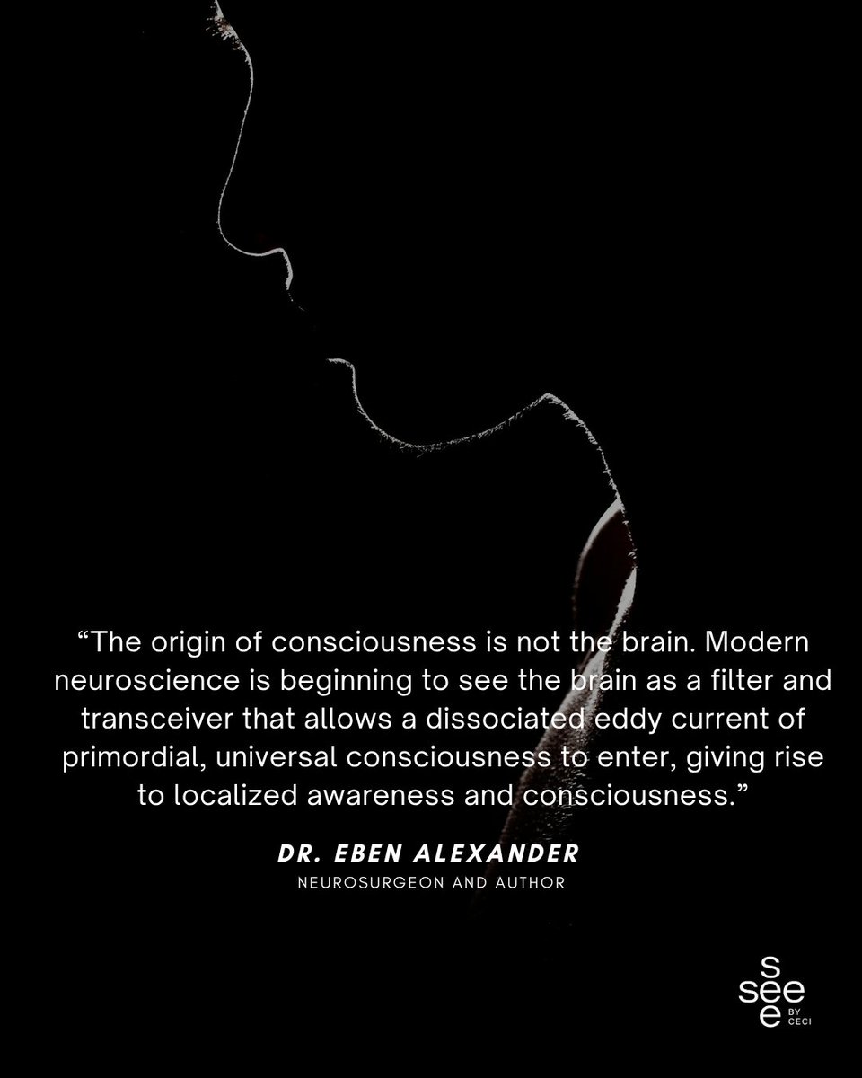 seeseepodcast's tweet photo. What if the brain doesn’t make the mind, but only filters it?

After a 7-day coma, neurosurgeon Eben Alexander returned with a radically different view of consciousness.

“They expect their awareness will go down to nothingness, and instead it expands into everythingness.” https://t.co/1tG4ejLovd