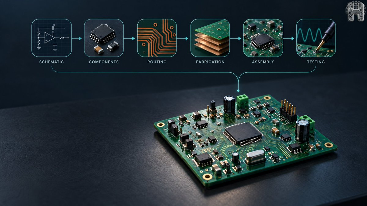 Helektron_AI's tweet photo. From circuit idea to a working board PCB prototyping brings the design into the real world.
Learn the PCB prototyping process, from schematic and layout to DRC, fabrication, testing & iteration
Read the full guide on https://t.co/D3ebfBw1S1
#PCB #PCBPrototyping #CircuitDesign #AI https://t.co/QT4ddaqiJc