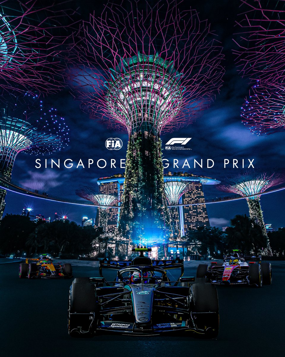 fia's tweet photo. The final race of the triple-header is here 🇸🇬
 
Next stop: the #SingaporeGP under the lights at Marina Bay Street Circuit.
 
#FIA #F1 https://t.co/n0ObqQQQaG