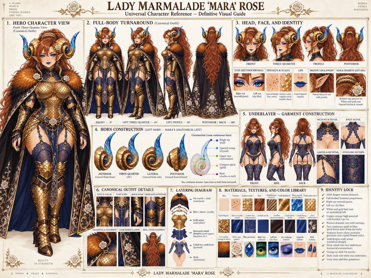 MarmaladeRoseVT's tweet photo. @DougLoremaster I’m down. Finally got a sheet I’m comfortable sharing, so why not stress test it. Fair warning, the horns are a struggle bus for the AI. https://t.co/73dGKDIhKe