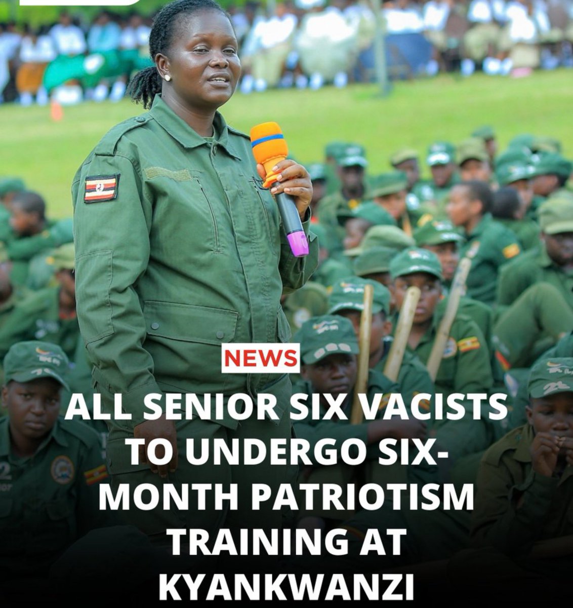 avel_andy's tweet photo. 🚨 The government has announced that all Senior Six vacists across Uganda will this year undergo patriotism and ideological training at the National Leadership Institute in Kyankwanzi. https://t.co/NsQsQOfeby