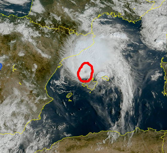 MeteoGasso's tweet photo. I ara què? Què hem de pensar...?  #medicane ? 😍😭 Imatge BRUTAL del Meteosat ara mateix formant un intent d'ull al nord de Mallorca! @meteocat @Oriol_RB https://t.co/ju8FpZXoqz