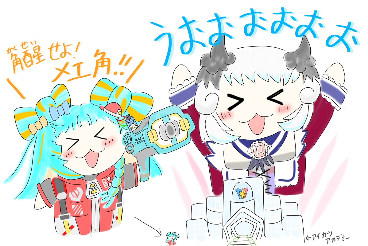 wordofpa's tweet photo. オメガホーンごっこをするP探
#デミカツ #メエ画 
#パリンの自由帳 https://t.co/OLz7qnnNoX