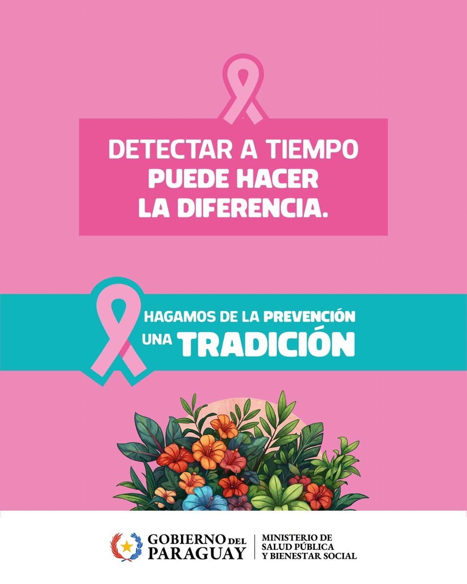 PGRParaguay's tweet photo. ¿Sabías que a partir de los 40 años, con solo presentar tu cédula de identidad, podés realizarte una mamografía sin necesidad de orden médica?

Consultá los servicios disponibles:
https://t.co/vBaUTqC6hh

¡Hagamos de la prevención una tradición!

#OctubreRosa https://t.co/cIsEz40WuZ