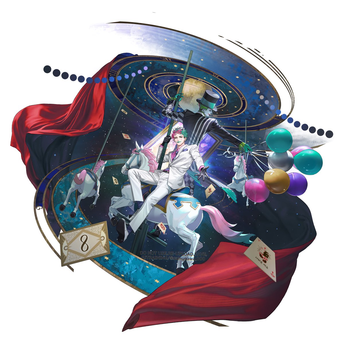 samugawa_000's tweet photo. -宇宙は幻想の大サーカス-

先日投稿した誕生日イラストのフルサイズです。
＊4K拡大推奨
#ジョー設展 https://t.co/wEVqwNflbh
