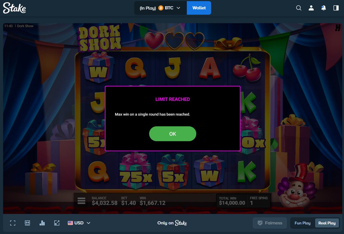 CASIIBRO's tweet photo. 🤡MAX WIN - DORK SHOW🤡

2 x $100 to win 

Drop Stake username!! https://t.co/pP554Ke4Mx