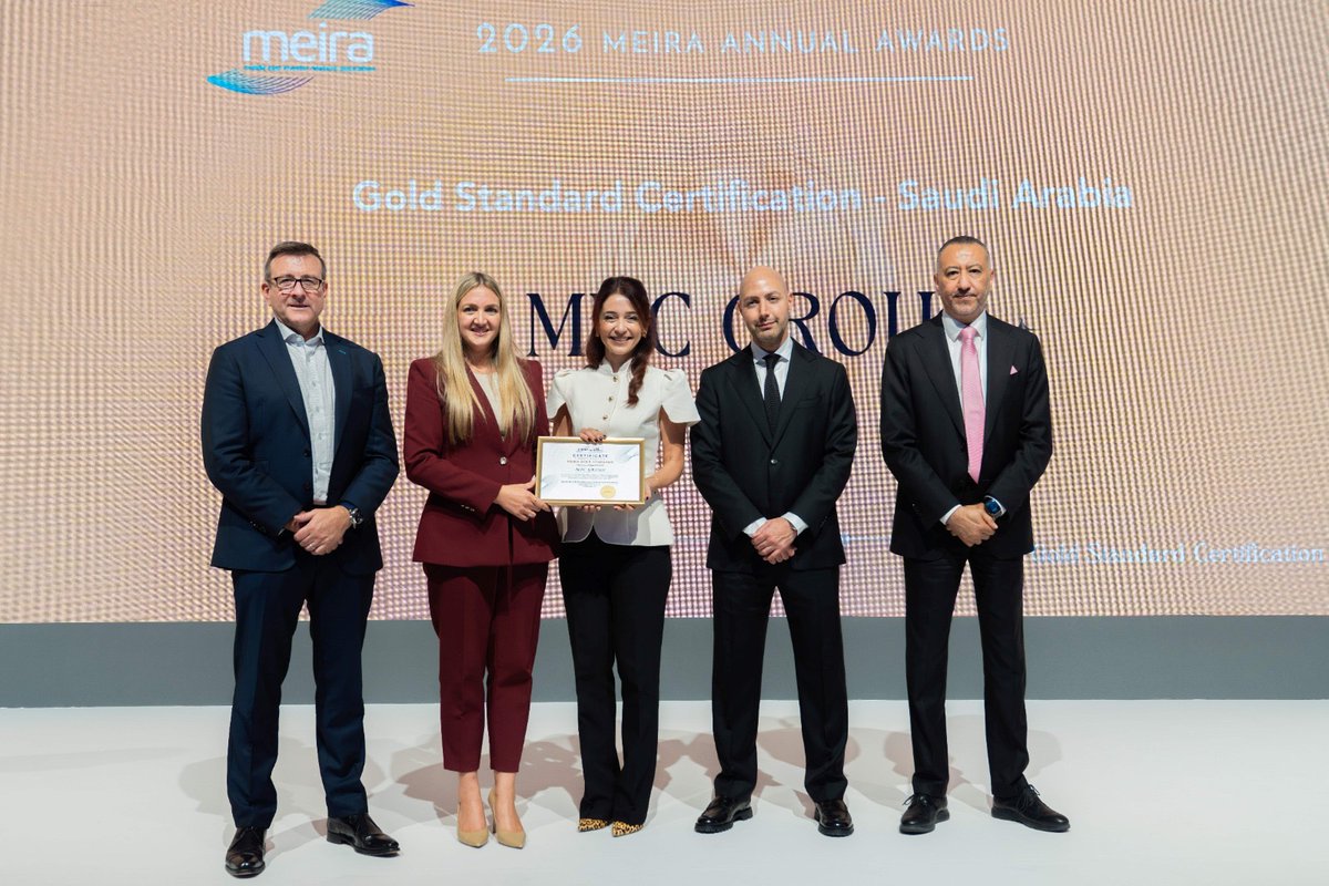 MBCGroup's tweet photo. حصلت #مجموعة_MBC على التصنيف الذهبي من جمعية علاقات المستثمرين في الشرق الأوسط (MEIRA)، تقديراً لتميز ممارساتها في علاقات المستثمرين، والتزامها بأعلى معايير الحوكمة والإفصاح والتواصل مع المستثمرين.
ويعكس هذا التصنيف التزام المجموعة المستمر بتعزيز الشفافية وتطبيق أفضل الممارسات في علاقات المستثمرين.

MBC GROUP has been awarded the Gold Certification by the Middle East Investor Relations Association (MEIRA), recognising the Group’s high standards and excellence in Investor Relations practices.
The certification reflects MBC GROUP’s continued commitment to transparency, strong governance and best-in-class investor engagement.

#MBCGROUP
