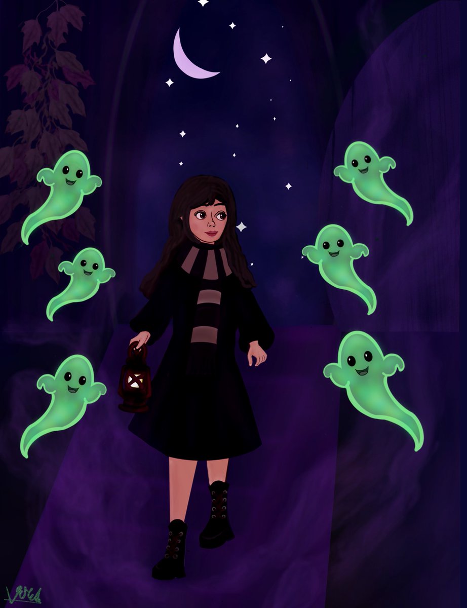 VeredCohen6's tweet photo. Happy October 🎃👻
I have been working on fall and autumn illustrations 
Original illustrations made by me via @Procreate 
Animations done via @imagine @grok imagine 

This is the thread with all of my illustrations and the animation for Autumn https://t.co/dhYP5gNyGX