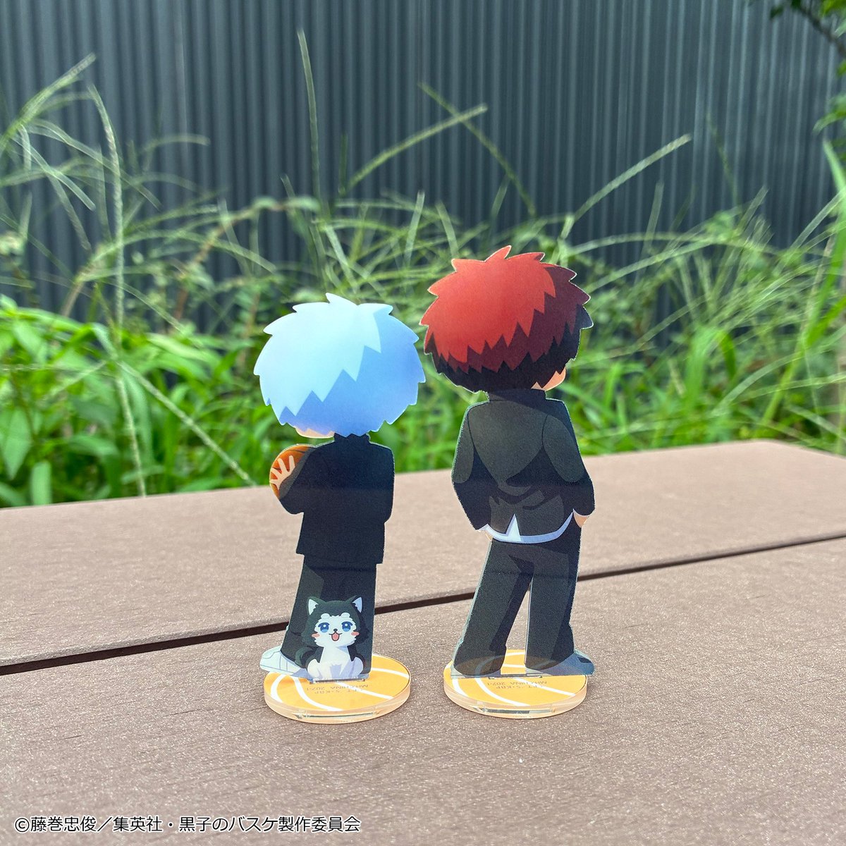 megahouse_tori's tweet photo. 【#黒子のバスケ】

◤デザイン初公開！◢

🏀✨━━━━━
　　いるすた
　黒子のバスケ
　　━━━━━✨🏀

「そこにいる、アクリルスタンド」がコンセプトの
両面アクスタシリーズ「いるすた」に
『黒子のバスケ』が登場メガ🐣

⏰予約開始は10月8日(木)

予約情報は当アカでお知らせメガ！
https://t.co/4Y0TqYcSyz

#kurobas