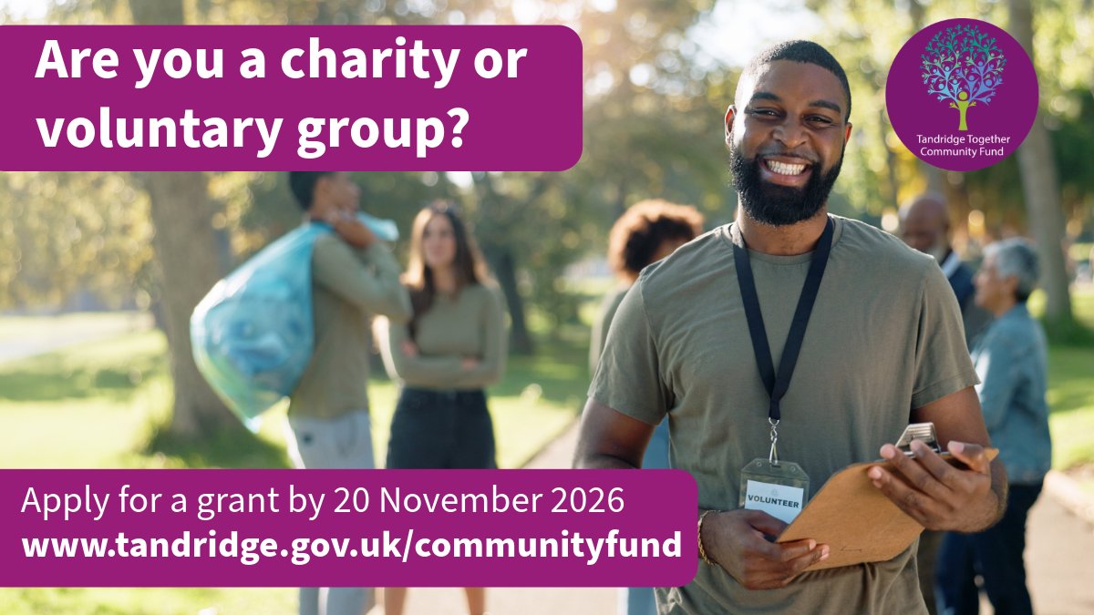 TandridgeDC's tweet photo. Tandridge Together Community Fund opens  

To apply for a grant please visit https://t.co/OG7ScYm3nk. https://t.co/oA1IMIpcHL