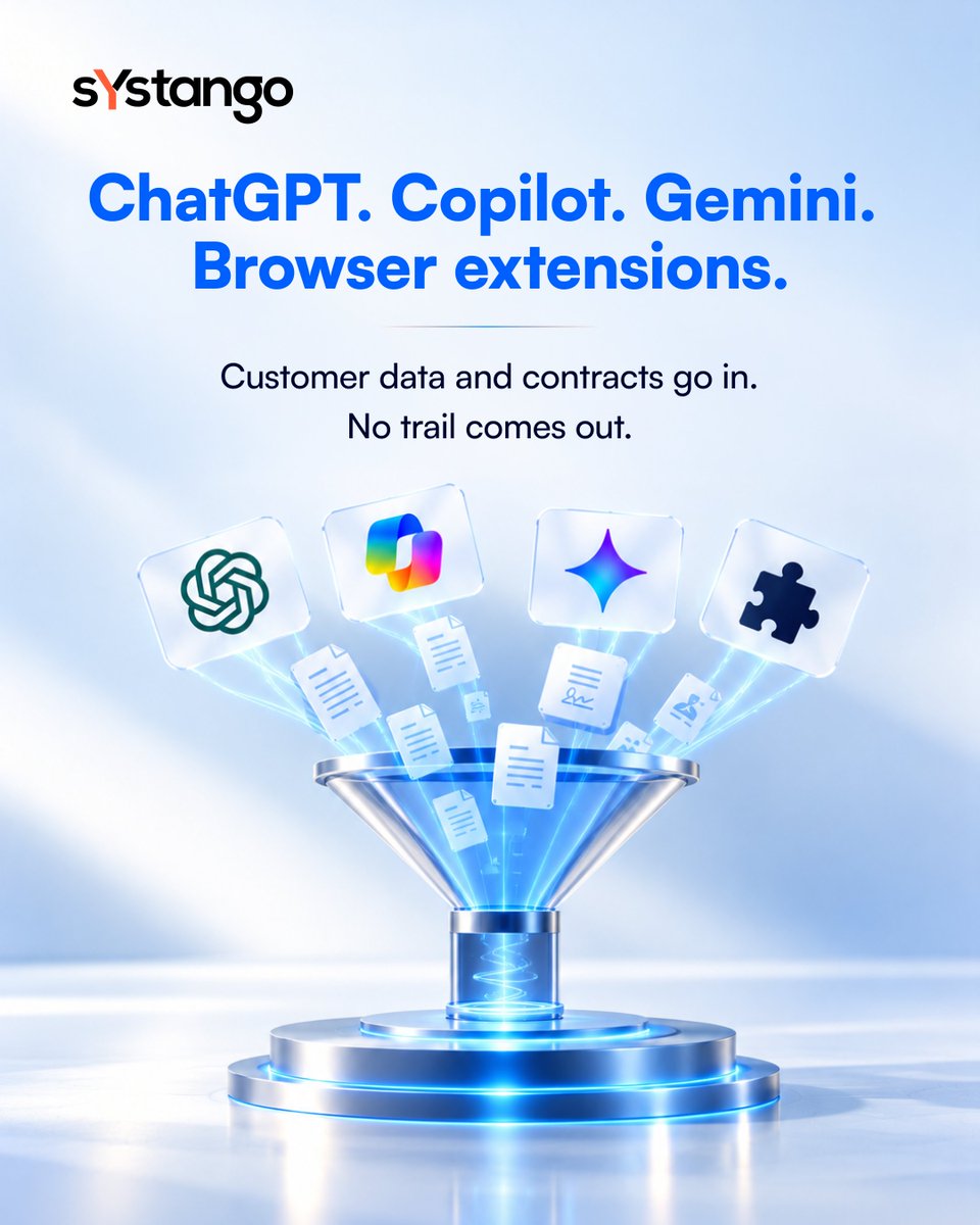 Systango's tweet photo. October is Cybersecurity Awareness Month. A question for your next leadership meeting: who is watching the prompts?
Sensitive data goes into AI tools every day, and most of it leaves no trail

#Inhibitor logs every prompt and catches sensitive data before it leaves

#AIGovernance https://t.co/3m2A5iRjdW