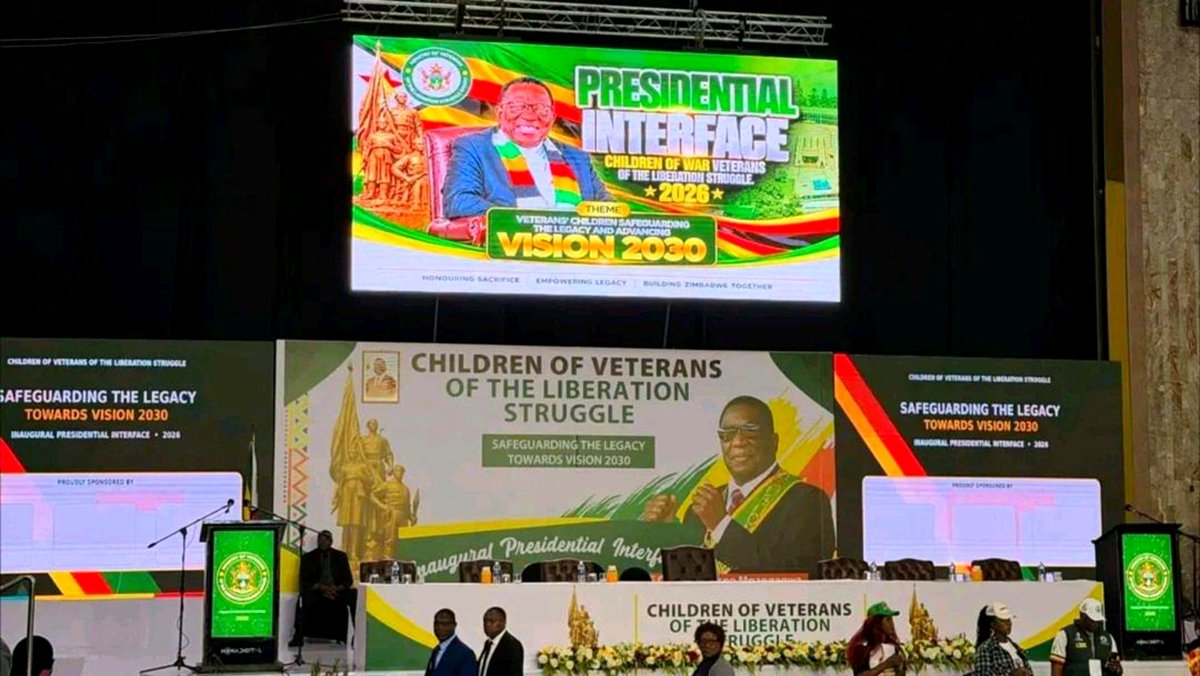 dereckgoto's tweet photo. Today, the Children of Zimbabwe Liberation War Veterans Association (CZLWVA) gathers at the Harare International Conference Centre for a historic interface with His Excellency President Dr Emmerson Dambudzo Mnangagwa - himself a liberation war veteran and a distinguished son of Zimbabwe’s struggle for independence.

The engagement brings together children and dependants of liberation war veterans, war collaborators, ex-political prisoners, detainees and restrictees to reflect on the liberation legacy, discuss their aspirations and strengthen their contribution to Zimbabwe’s development.

Under the patronage of Cde Emmerson Mnangagwa Jnr, CZLWVA has been revitalised with a renewed focus on unity, inclusion, empowerment and ensuring that the sacrifices of Zimbabwe’s liberation heroes continue to inspire future generations.

Today’s interface provides members with a rare opportunity to engage directly with the President, share their experiences and hear his vision for their role in nation-building.

The liberation struggle secured Zimbabwe’s freedom. Its enduring legacy must now inspire development, unity and prosperity for generations to come.