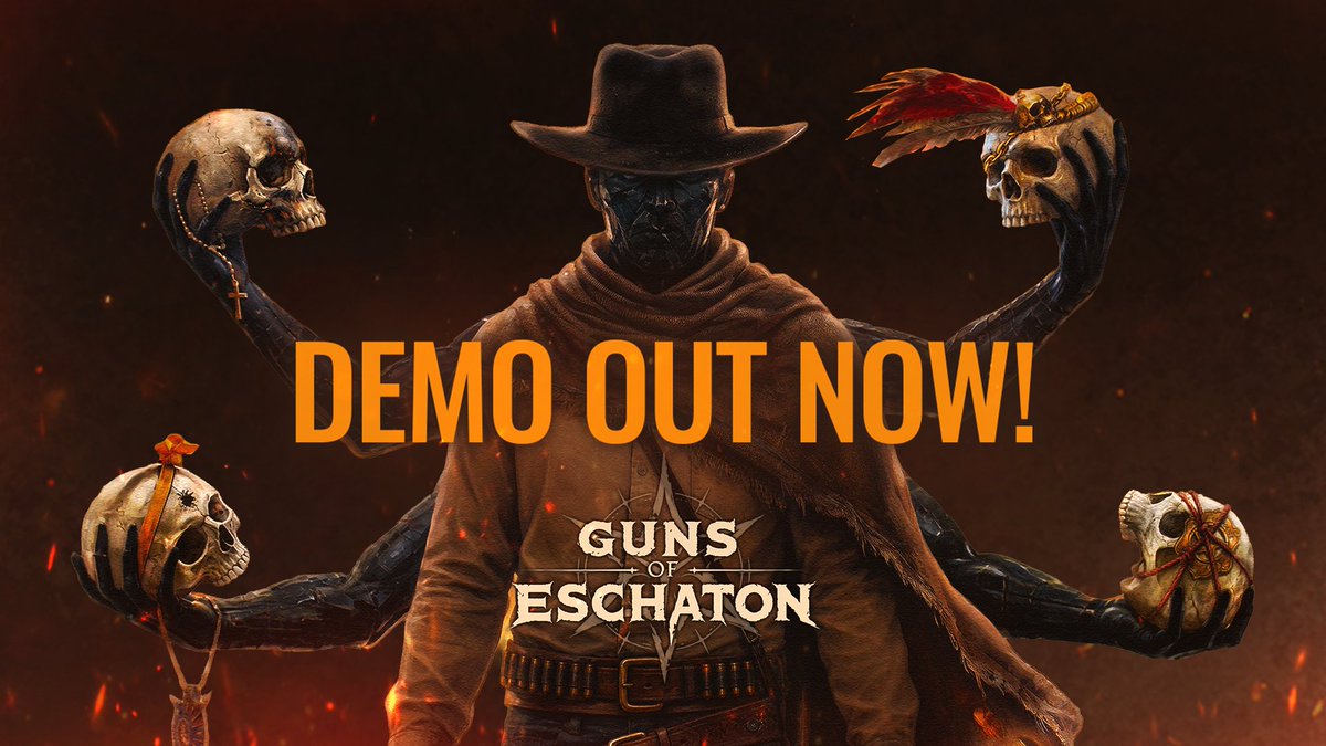GunsOfEschaton's tweet photo. Walk a dying Wild West, hunt its twisted creatures, and look an angel in the eyes.
Demo out now on Steam.
https://t.co/MIGLmzA1Go

#GunsOfEschaton #Demo #OutNow https://t.co/DY6hZeC1Dd