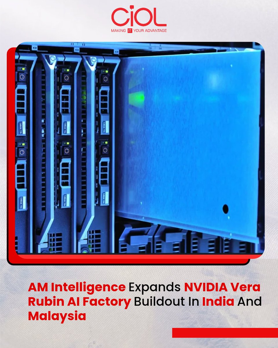 CiOL_News's tweet photo. AM Intelligence Expands NVIDIA AI Factory Buildout
AM Intelligence expanded its NVIDIA Vera Rubin AI factory plans in India and Malaysia, adding significant compute capacity to support growing demand for AI infrastructure
https://t.co/WGaxkIzZXO
#CIOL #AMIntelligence #NVIDIA https://t.co/Nzgo6tRRFN