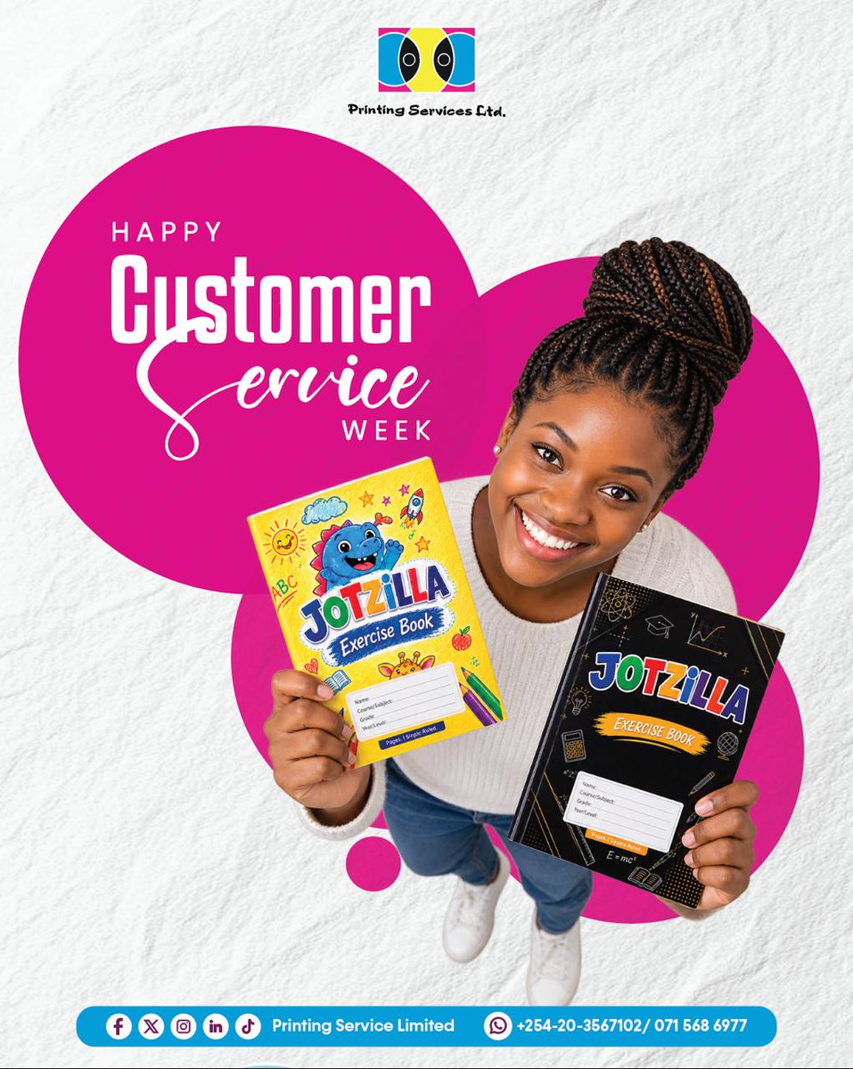 PrintingLimited's tweet photo. Happy Customer Service Week 2026!
Behind every successful print is a customer who trusted us to bring their vision to life.
To our amazing customers, thank you for choosing Printing Services Limited.
#CustomerServiceWeek2026 #PrintingServicesLimited #BeyondThePrint #Jotzilla https://t.co/2Sh2Lmd84M
