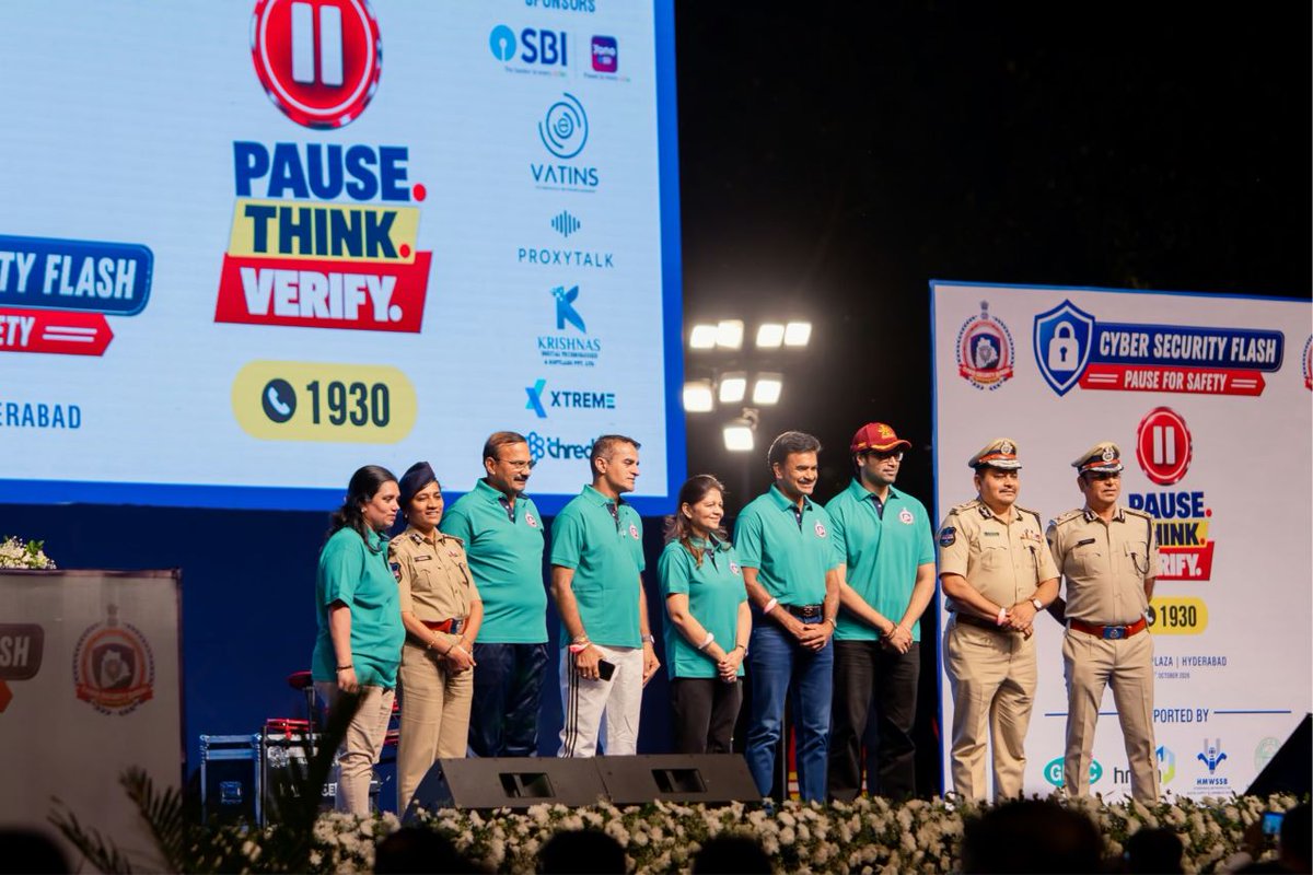 VatinsSystems's tweet photo. PAUSE. THINK. VERIFY.
Vatins proudly supports Cyber Security Flash, promoting awareness and safer digital habits with the Telangana Cyber Security Bureau and Telangana Police.
#Vatins #CyberSecurityFlash #PauseForSafety https://t.co/R13QCrDeRO