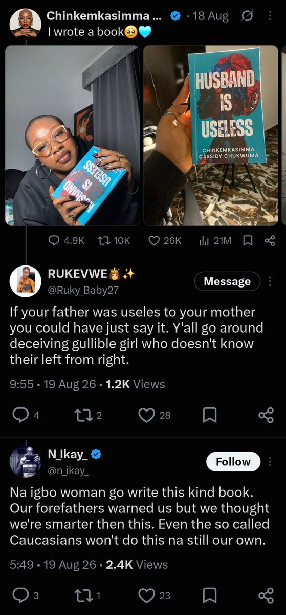 RealOjogbon's tweet photo. @faithylala3 Watching some Yorùbá women on X and Facebook import feminist antagonisms from Ibo “Feminazis,” then universalise them as though our historical experiences were identical, only reinforces the validity of the points you made on the Space. https://t.co/riiBgDfhO8