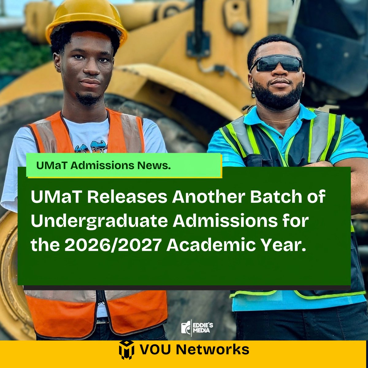 umatlive_'s tweet photo. 📍 JUST IN 📍

UMaT Releases another Batch of Undergraduate Admissions!

Log into the admissions portal with your reference number and pin to download your admission letter, fees and item list.

Congratulations to all successful applicants.🎉 https://t.co/t2MwdKm7KJ