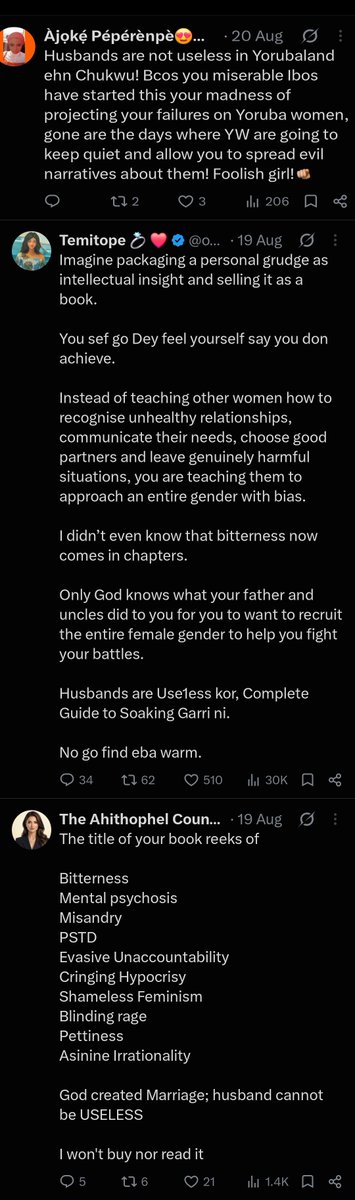 RealOjogbon's tweet photo. @faithylala3 Watching some Yorùbá women on X and Facebook import feminist antagonisms from Ibo “Feminazis,” then universalise them as though our historical experiences were identical, only reinforces the validity of the points you made on the Space. https://t.co/riiBgDfhO8