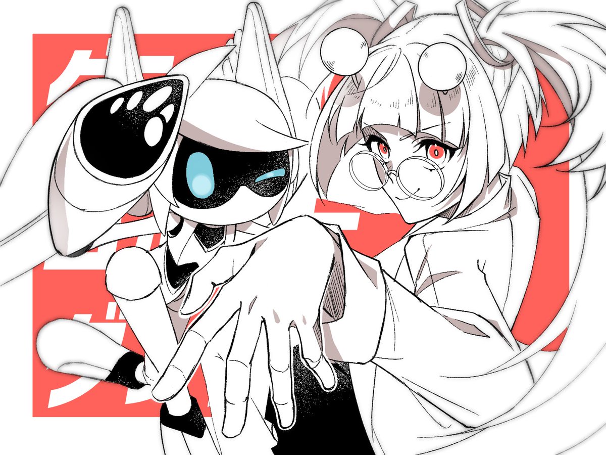 Gbyog1dg's tweet photo. コンパスヒーローがモチーフのボカロが見たいよね。という絵 https://t.co/k3H2cRSON9
