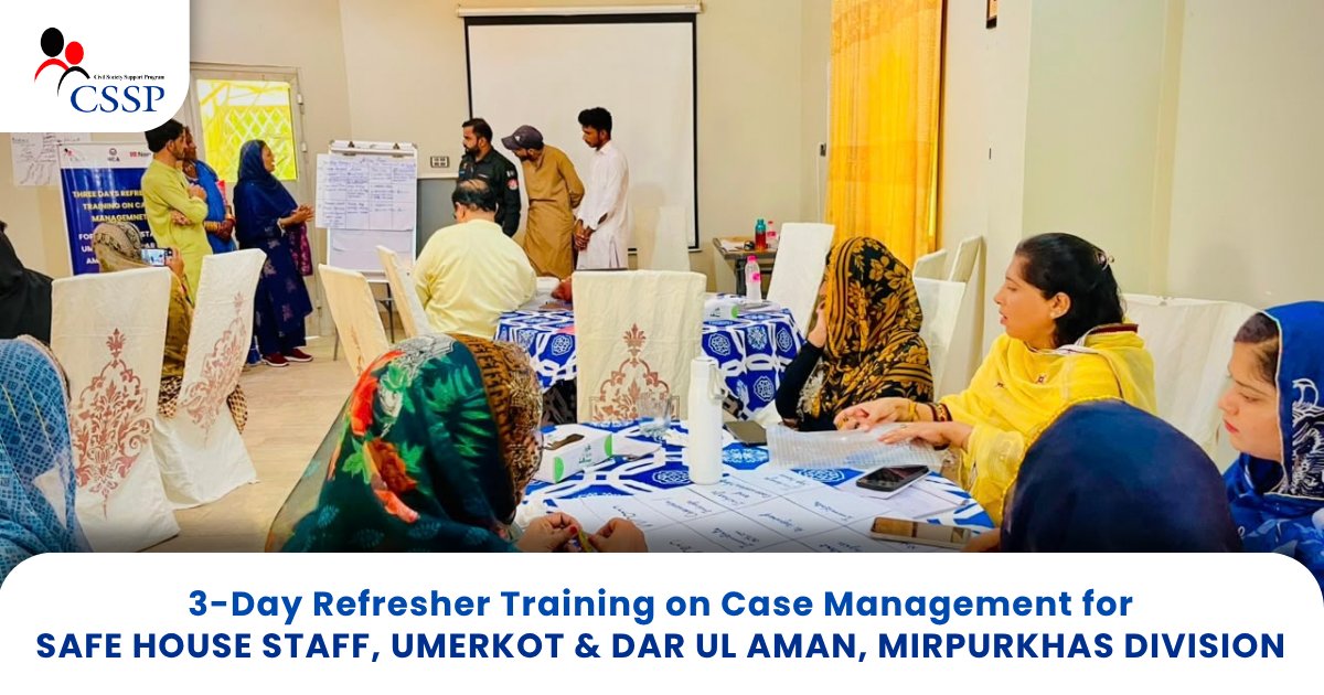 CSSPPakistan_'s tweet photo. CSSP conducted a three-day refresher training on Case Management for the Women Development Department, Safe House Umerkot, Dar-ul-Aman Mirpurkhas, and others.
The training strengthened case management skills for effective GBV response and referrals.
#CSSP #CaseManagement https://t.co/6Xu8in5lRV
