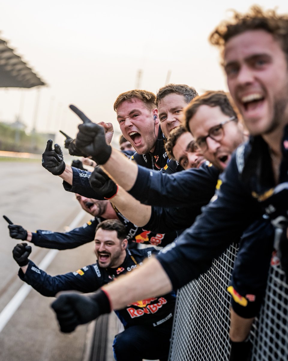 redbullracing's tweet photo. A milestone moment 🏆💙

#F1 || #BahrainGP https://t.co/zpiOYnkRuc