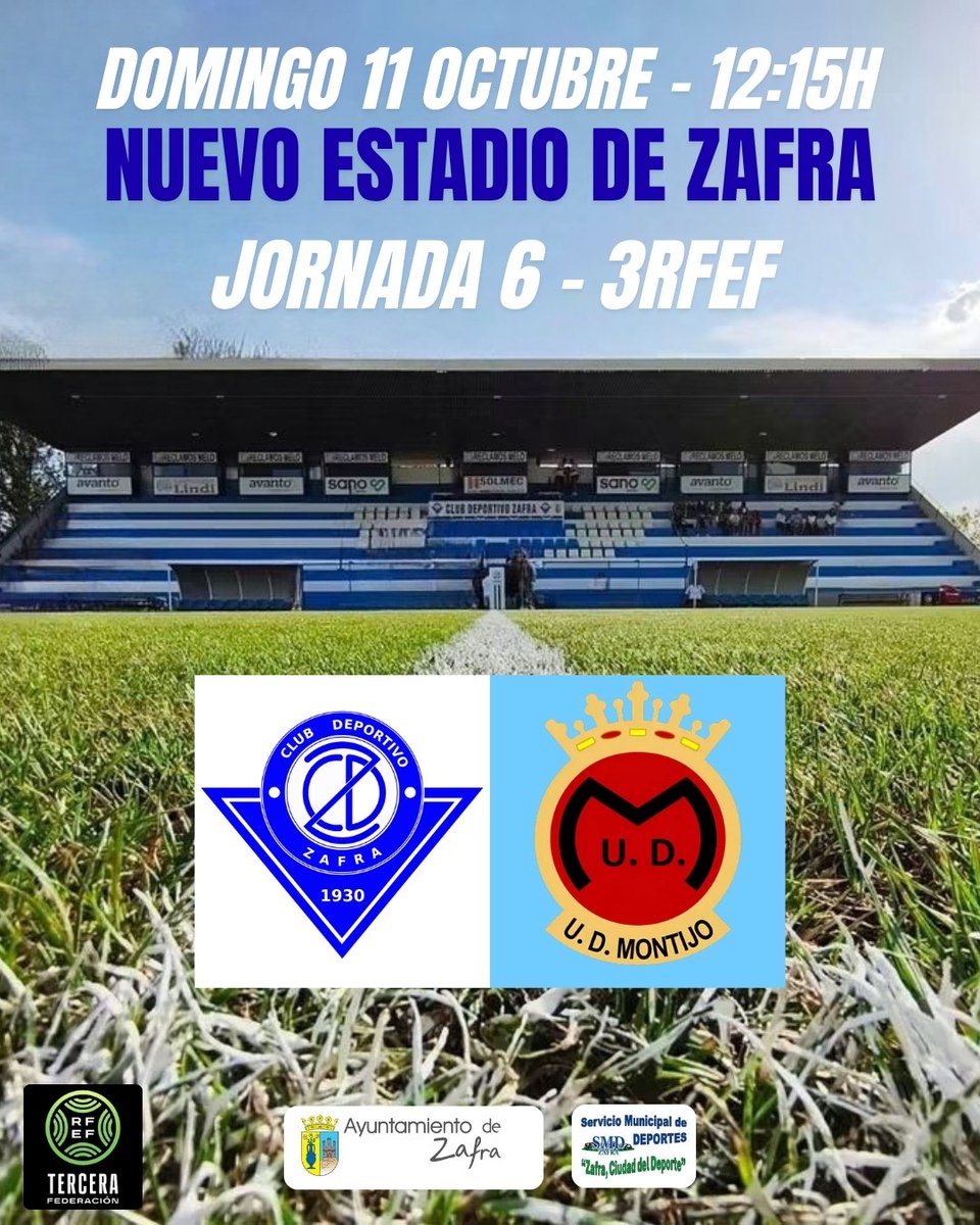 CDZafra's tweet photo. ⚽ TENEMOS HORARIO

👉 JORNADA 6 DE LIGA EN 3RFEF - PARTIDO DE ABONO 3 https://t.co/a2F3KoJOK1