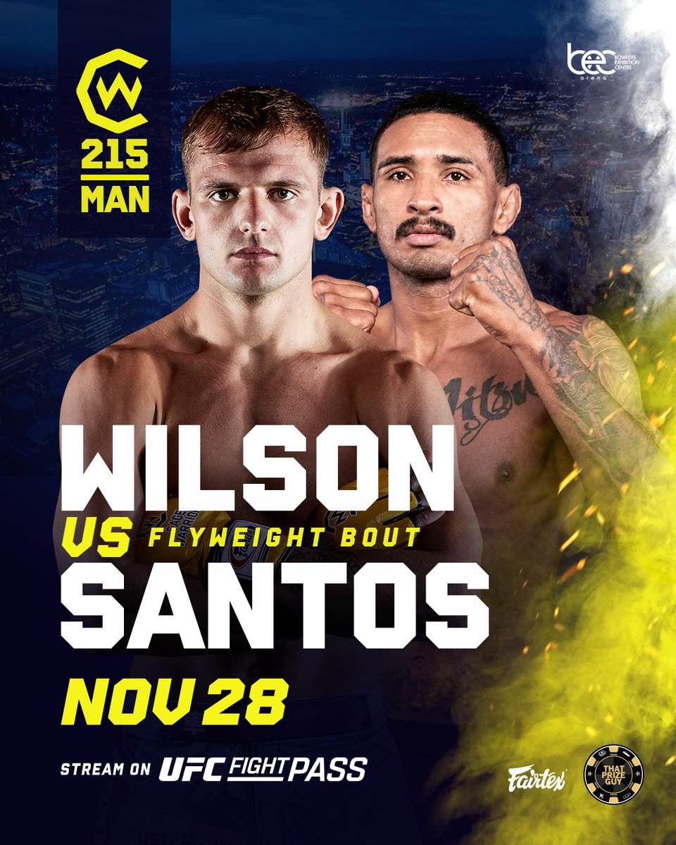 CageWarriors's tweet photo. A FIRE Flyweight Fight Signed for #CW215 Manchester ๐ฅ
Connor Wilson is out for revenge for his teammate against Davi Santos, November 28th!
๐๏ธ Tickets On Sale NOW! Link in Bio! https://t.co/4hAdEB56Tz