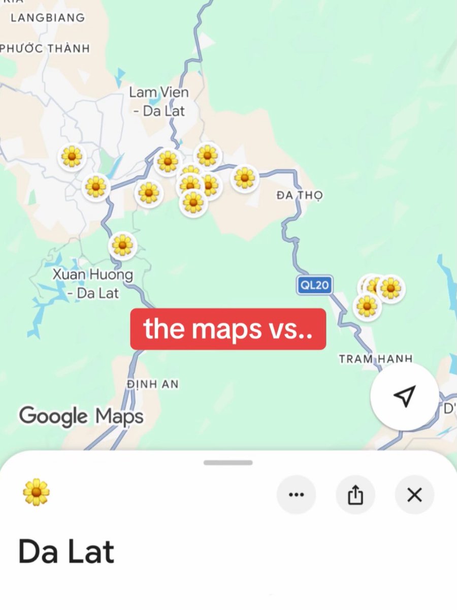 MicaCrespo1's tweet photo. The maps vs. the memories 
Dalat, Vietnam https://t.co/dHAszbeLFx