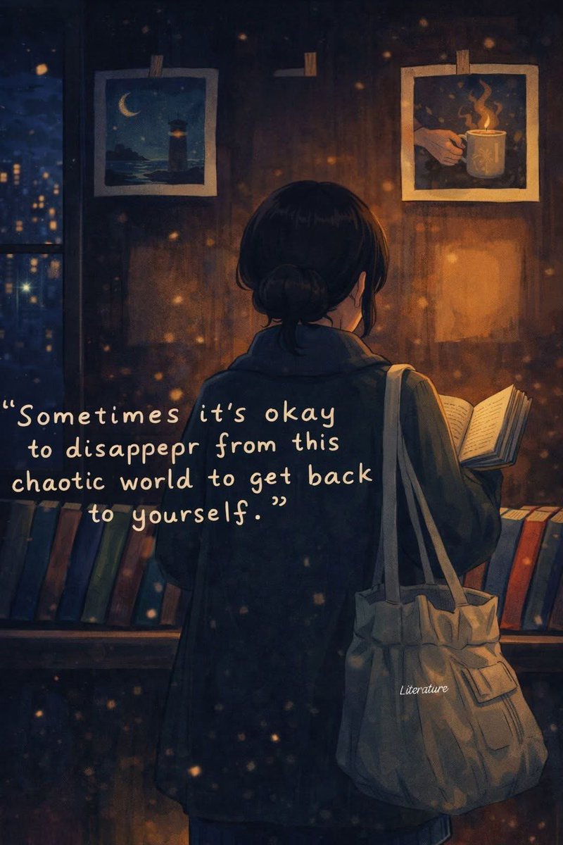 Literatureomar's tweet photo. Sometimes you don’t need to explain anything.
You just need a little distance, a quiet night, and time to come back to yourself. https://t.co/sNboRUQqDH