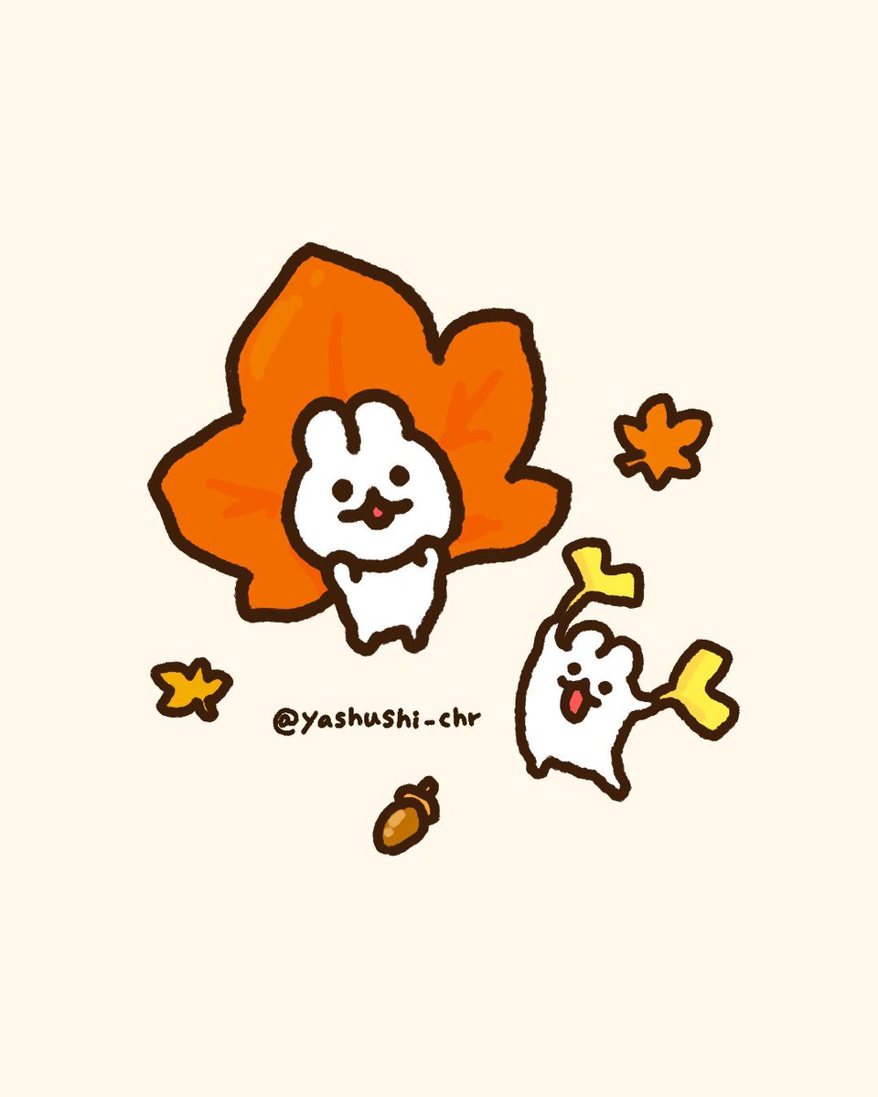 yashushi_chr's tweet photo. 秋だね〜🍂🐰 https://t.co/nqdkJyCBOz